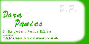 dora panics business card